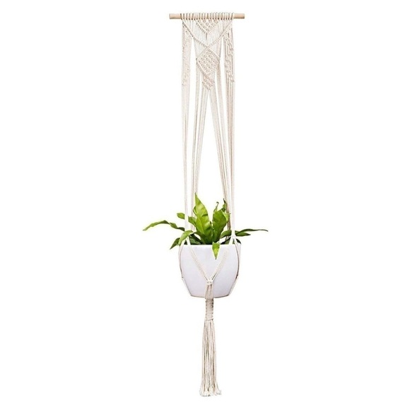 Other - Boho cream Macrame plant holder
